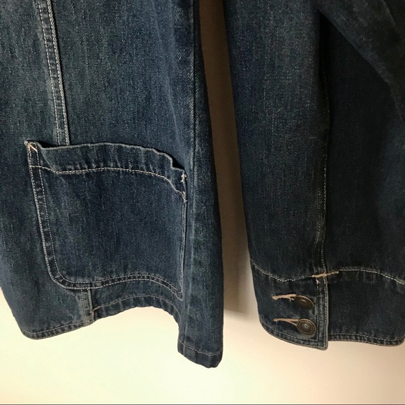 St. John’s Bay Denim Blue Button Collar Jacket XL - Picture 6 of 8